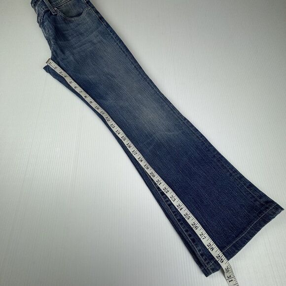 Y2K 7 For All Mankind Jeans Women’s Sz 31 Low Rise Bootcut Light Wash Stretch - Picture 9 of 10